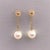 Fine Quality Japanese Akoya Pearl Dangle Earrings 1.25" 14k Gold 8.19 mm Certified $990 017542 This is a Unique Custom...