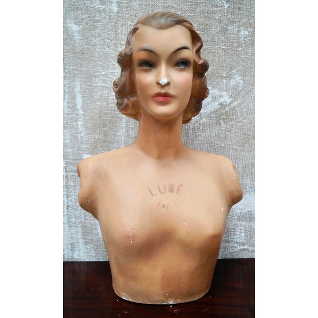 Vintage Mannequin Lubé Paris Bust, 1930 For Sale - Image 9 of 9