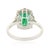 Luxury 2.44ct Emerald Diamond 18k Gold Ring Size 5.5 for Women by VRJewels For Sale - Image 9 of 15