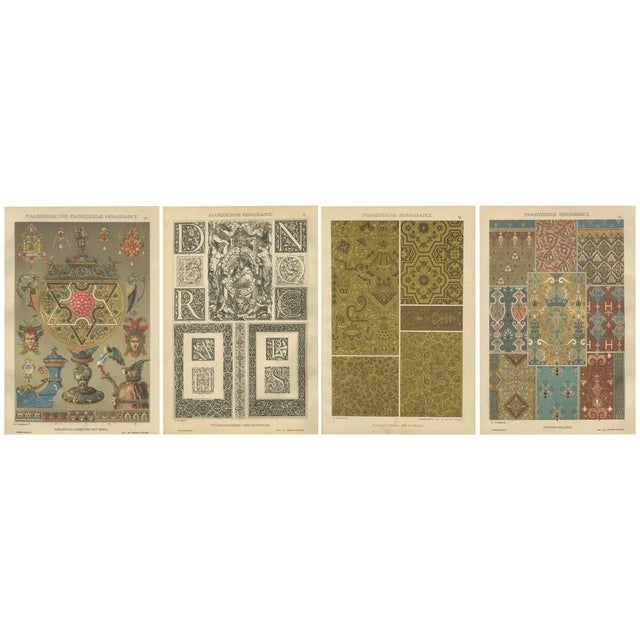 H. Dolmetsch, French and Italian Renaissance Ornament Prints, 1887, Paper, Set of 4 For Sale - Image 10 of 10
