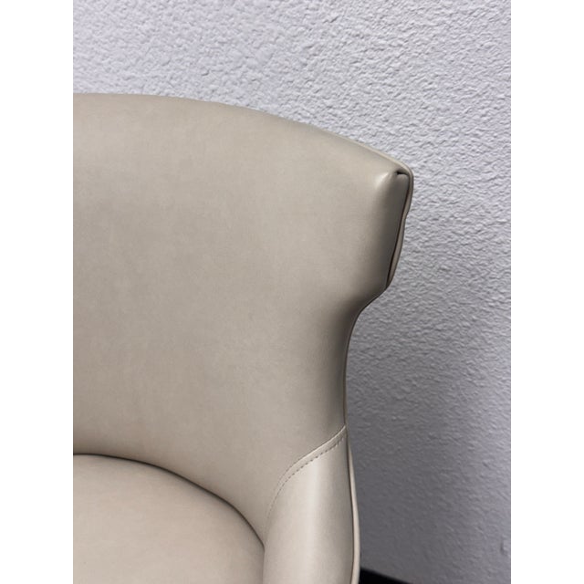 Animal Skin Century Furniture Tracy Leather Swivel Bar Stool For Sale - Image 7 of 12