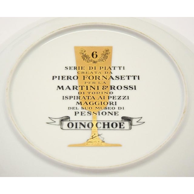 Oinochoe Plate by Piero Fornasetti for Martini & Rossi, 1960s For Sale - Image 3 of 5