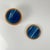 1970s Mid-Century Modern Coasters in Blue Agate and Wood, 1960s, Set of 6 For Sale - Image 5 of 8