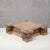 This antique carved wooden altar base is a fascinating example of Baroque-era sacred art. The structure, designed to...