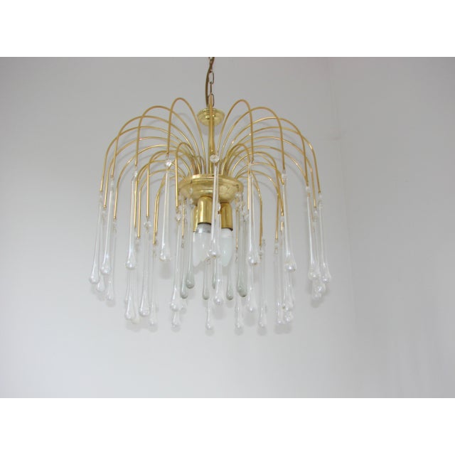 Metal Vintage Pendant Lamp in Brass, 1970s For Sale - Image 7 of 9