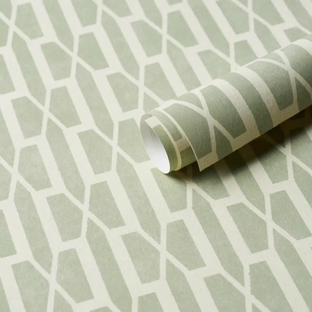Schumacher SAMPLE - Schumacher x Veere Greeney Belvedere Wallpaper In Celadon For Sale - Image 4 of 4