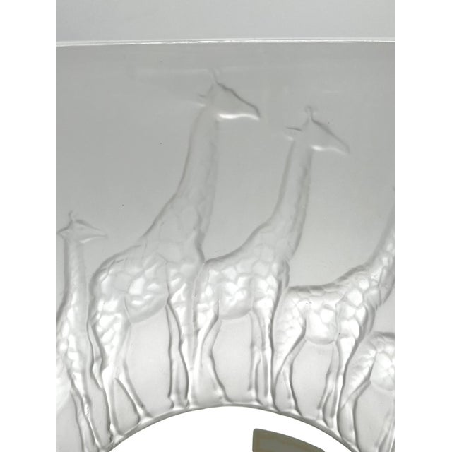 Large Frosted Lead Crystal Vase with Giraffes from Nachtmann, 1990s For Sale - Image 11 of 14