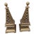Pair of Brass Obelisks 1990s For Sale