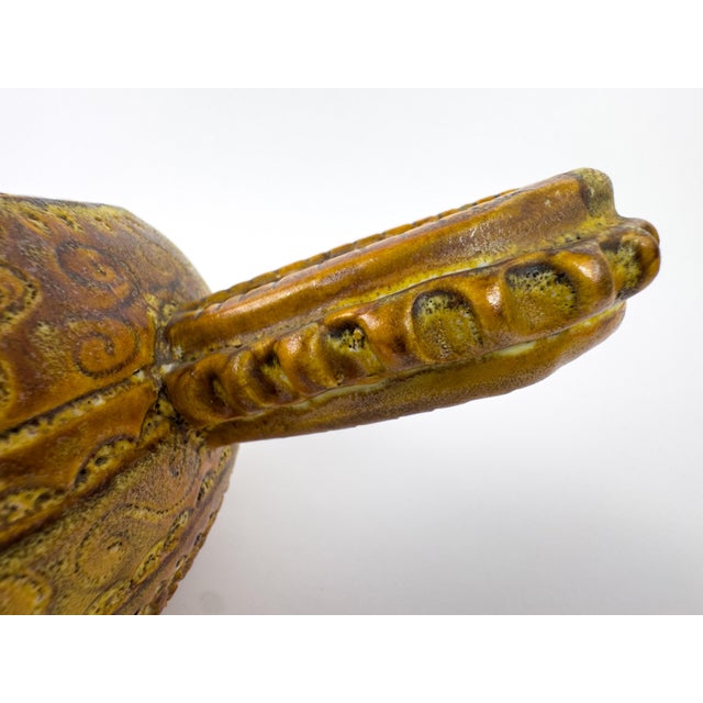 Ceramic 1960s Vallauris Sculptural Ceramic Bowl With Handles For Sale - Image 7 of 16