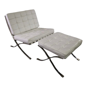 Knoll Mies Van Der Rohe Iconic Barcelona Lounge Chair and Ottoman