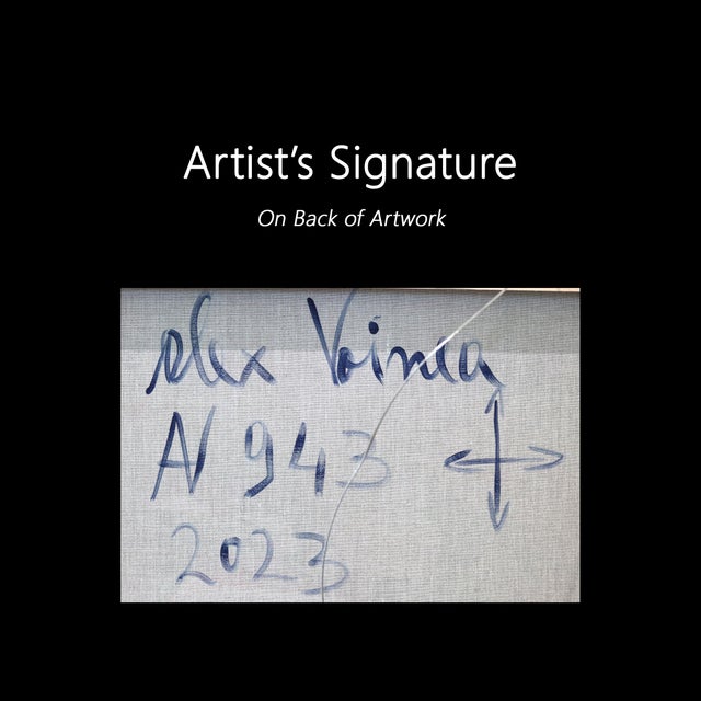 Av_943 - Original Contemporary Fluid Abstract Acrylic Painting on Linen by Alex Voinea For Sale - Image 10 of 10
