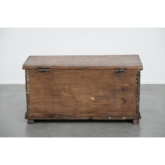 Antique Spanish Chest in Walnut with Carvings For Sale - Image 4 of 18