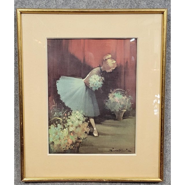 Juan Giralt Lerin, The Ballerina, Watercolor, Framed For Sale - Image 7 of 7