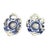 Japanese Jeweled Porcelain Chrysanthemum Inkwells, 1880, Set of 2 For Sale - Image 10 of 15