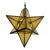 1960s Gold Glass Star Light For Sale