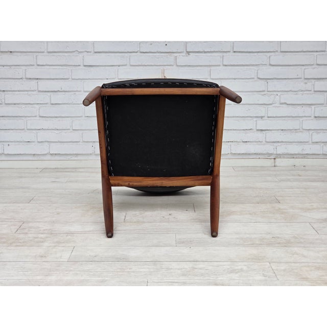 Danish Model 31 Armchairs in Leather and Teak by Kai Kristensen, 1960s, Set of 4 For Sale - Image 18 of 18