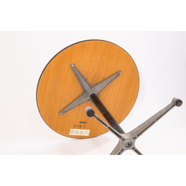 Wood Herman Miller Side Table Wood Top With Metal Base Modern Furniture Design For Sale - Image 7 of 7