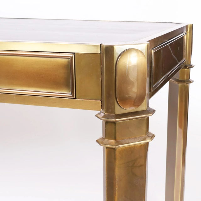 Mastercraft Mid Century Bronze Writing Desk For Sale - Image 9 of 10