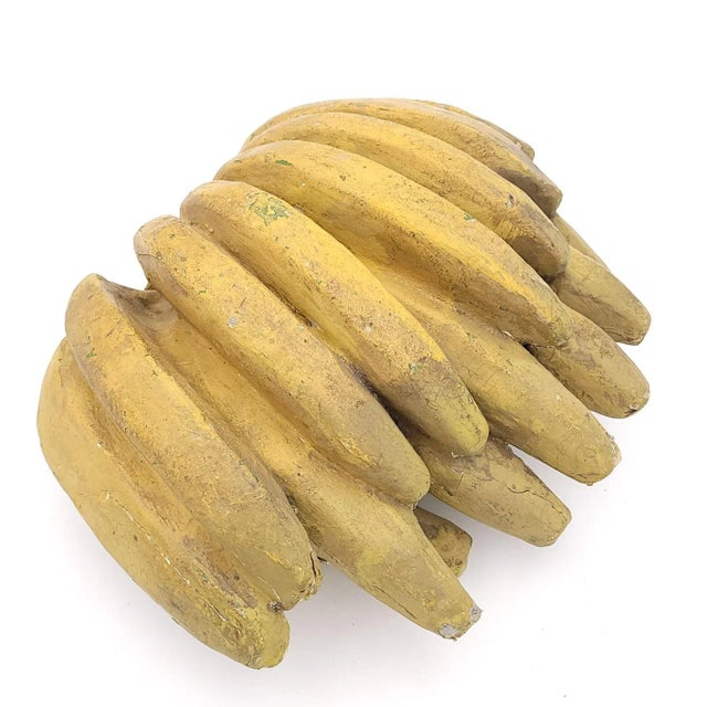 Wood Curious Old Grocery Prop of Carved and Painted Bananas For Sale - Image 7 of 7