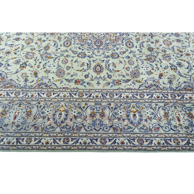 Middle Eastern Hand-Knotted Kashan Cork Rug in Wool For Sale - Image 5 of 8