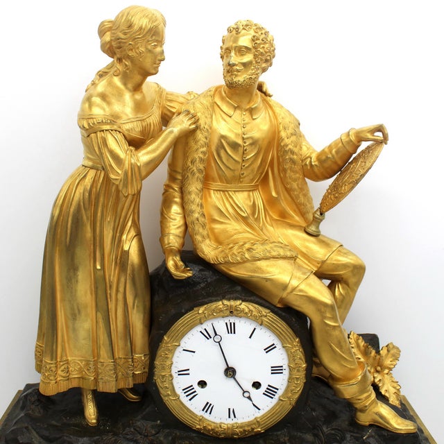 Antique French Charles X Ormolu Pendulum Clock For Sale - Image 5 of 10