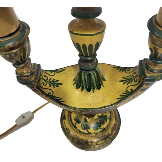 Late 19th Century 19th Century French Bouillotte Painted Tôle Lamp For Sale - Image 5 of 11