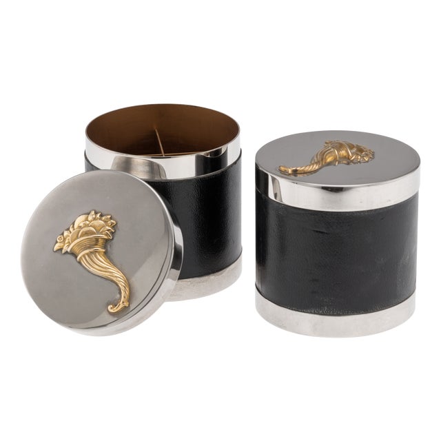 Vintage 20th Century French Silver-Plated Cigarette Boxes from Hermès, 1980, Set of 2 For Sale