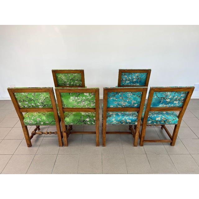 Dining Chairs in Louis XIII Style, Original Upholstery – Set of 6 For Sale In New York - Image 6 of 12