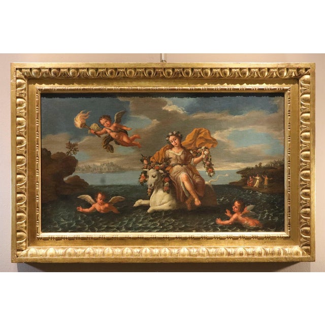 Circle of Paolo de Matteis, Abduction of Europa, 1730, Oil on Canvas For Sale - Image 15 of 15