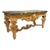 Antique French Louis XIV Style Console in Blonde Walnut and Marble, Circa 1880 For Sale