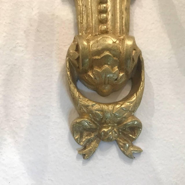 Antique Gilded Bronze Wall Lights, Set of 2 For Sale - Image 6 of 11