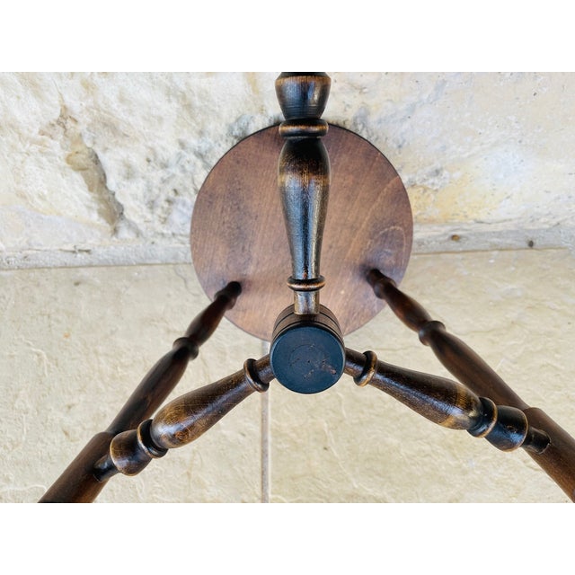 Turned Walnut Tripod Stool For Sale - Image 16 of 18