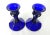 American Vintage Pair of Cobalt Candle Holders For Sale - Image 3 of 9