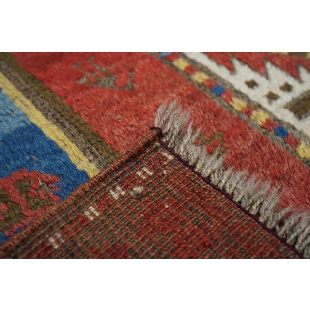 Antique Kazak Rug 4'1'' x 5'8'' For Sale - Image 9 of 9