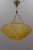 French Art Deco Frosted Amber Colored Pendant Light from ROS, 1930s For Sale - Image 6 of 18