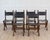 Mid 20th Century Set of Six Mid-20th Century Spanish Walnut and Leather Dining Chairs For Sale - Image 5 of 9