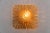 Stunning Mid-Century Modern Amber Bubble Glass Flush Mount Lamp, 1960s The lamp comes with 1x E27 Edison screw fit bulb...