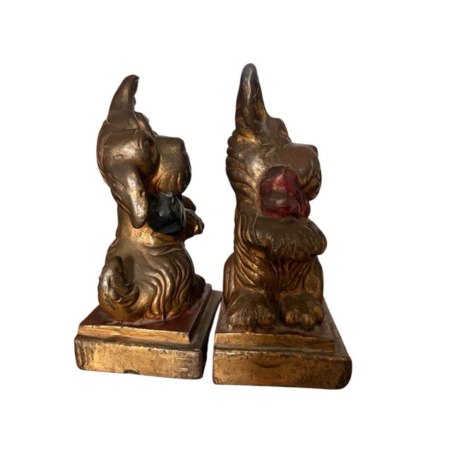 Armor Bronze Co. Scottie Dog Bookends Set Statue Set For Sale In West Palm - Image 6 of 9