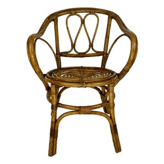 Mid-Century Bamboo Chair, Italy, 1960s For Sale