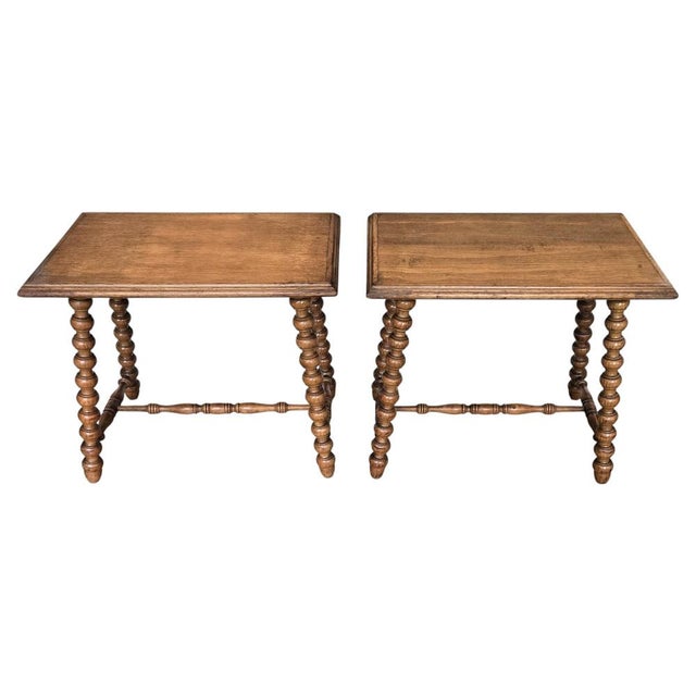 Mid-Century Modern Italian Rustic Side Tables, 1950s, Set of 2 For Sale - Image 10 of 10