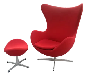 Arne Jacobsen Egg Chair With Ottoman Fritz Hansen Made in Denmark