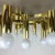 Gold Gigantic Brass 24 Bulb Flush Mount Ceiling Light in the style of Stilnovo, Italy, 1960s For Sale - Image 8 of 18