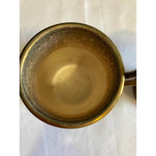 Vintage Brass Cream & Sugar Set- 2 Pieces For Sale In Oklahoma City - Image 6 of 7