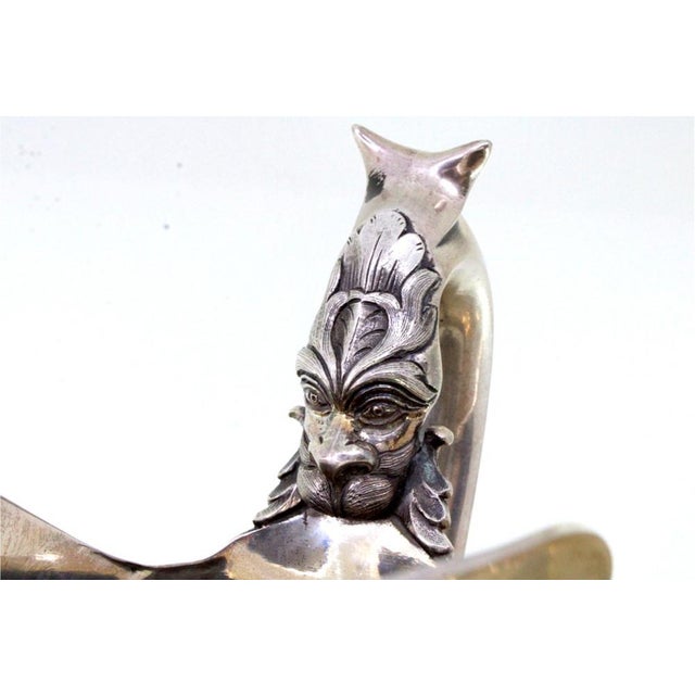 Lavender and Silver Gum with Friezes, Embossed Handle Mask and Embossed Acanthus Leaves For Sale - Image 4 of 8