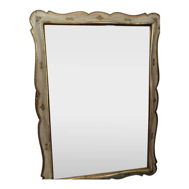 1950s Solid Wood Florentine Wall Mirror For Sale