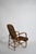 Rattan and Wicker High Back Armchair, 1950s For Sale - Image 4 of 6