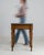 19th Century 19th Century France Golden Oak Fluted-Leg Marble-Top Side Table For Sale - Image 5 of 11