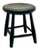 Very Nice Hand Made Antique American Primitive Pine Wood Footstool With Excellent Original Old Black Paint For Sale - Image 11 of 18