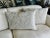 Textile Pair Vintage Belgian Linen Oblong Pillows/Cushions With a Flame Stitch Pattern For Sale - Image 7 of 9