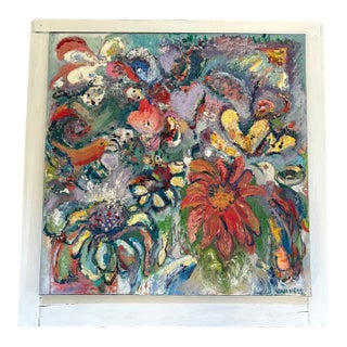 “Wildflowers”, Original Abstract Oil Painting, by Van Ness For Sale